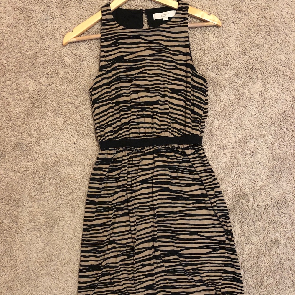 Loft XS Tiger Print Dress